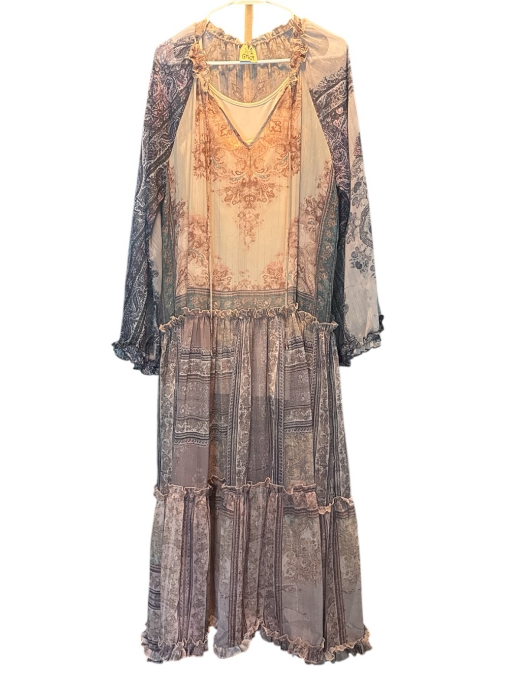 Jaded Gypsy - Look At You Tiered Midi Dress - A066 - MSRP $128